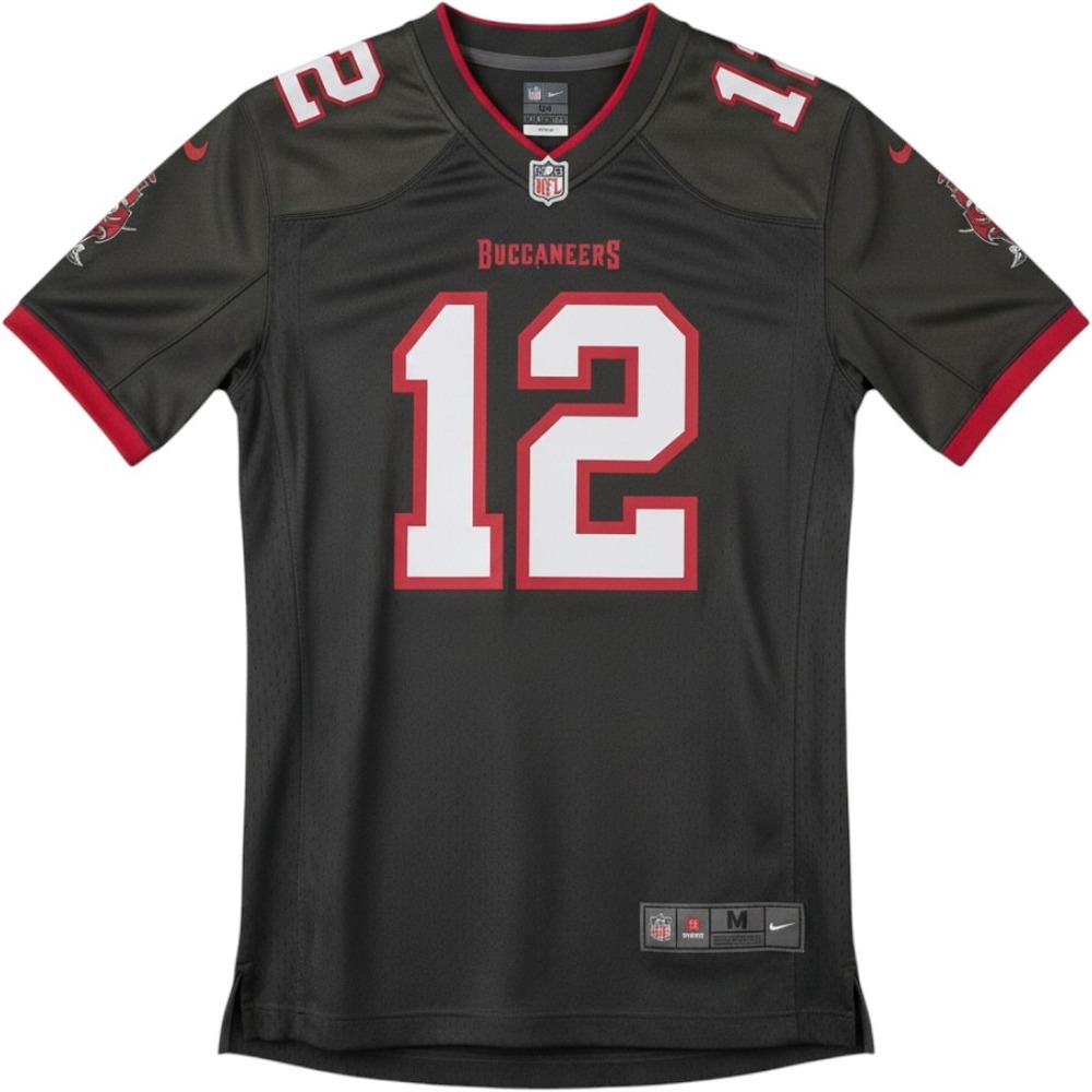 Nike Tom Brady Tampa Bay Buccaneers Black Jersey Youth Medium 12 NFL On Field T2